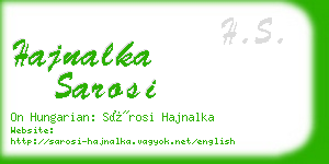 hajnalka sarosi business card
